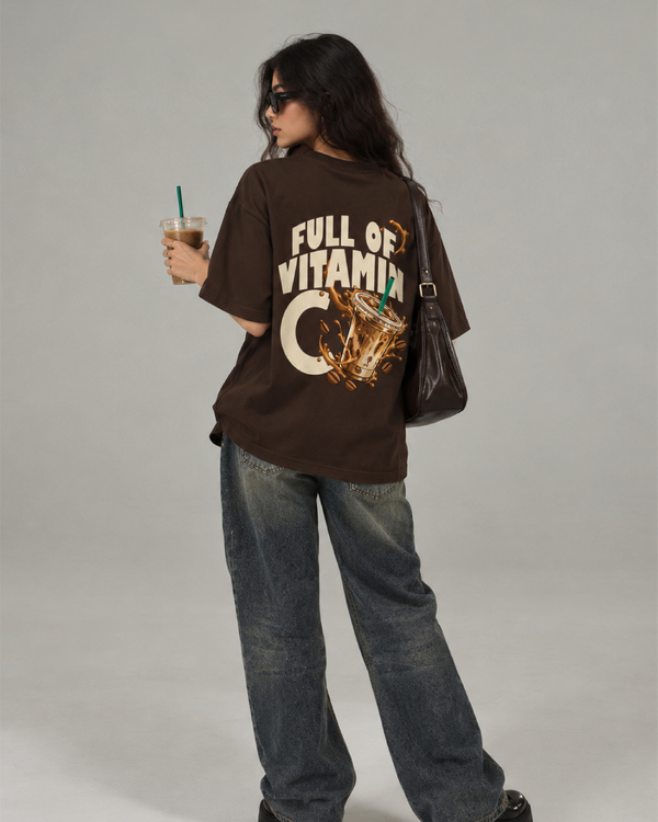 Full Of Vitamin C - The Coffee Lover Oversized T-shirt