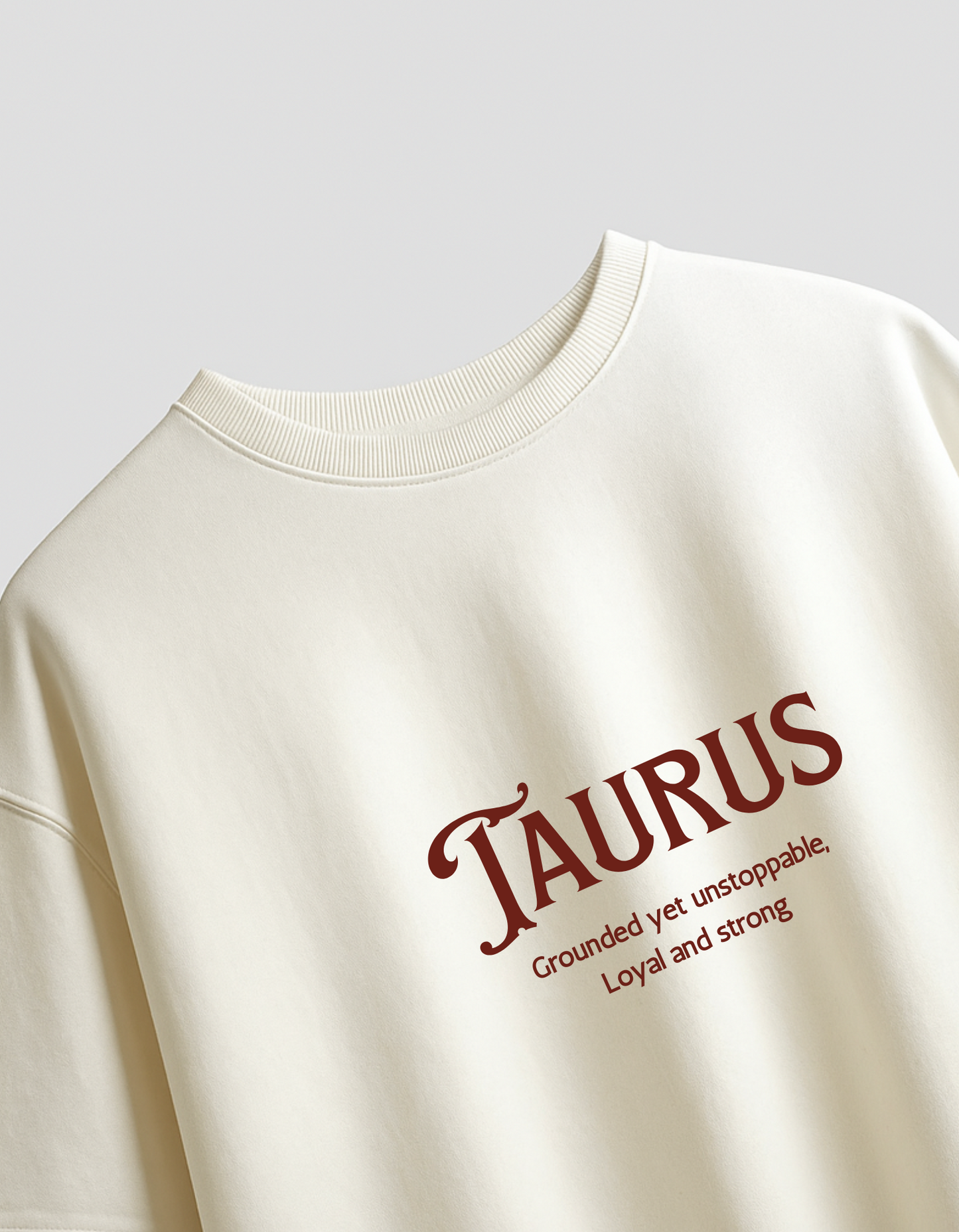 सब लिखा हुआ है – Zodiac Off White Oversized T-shirt