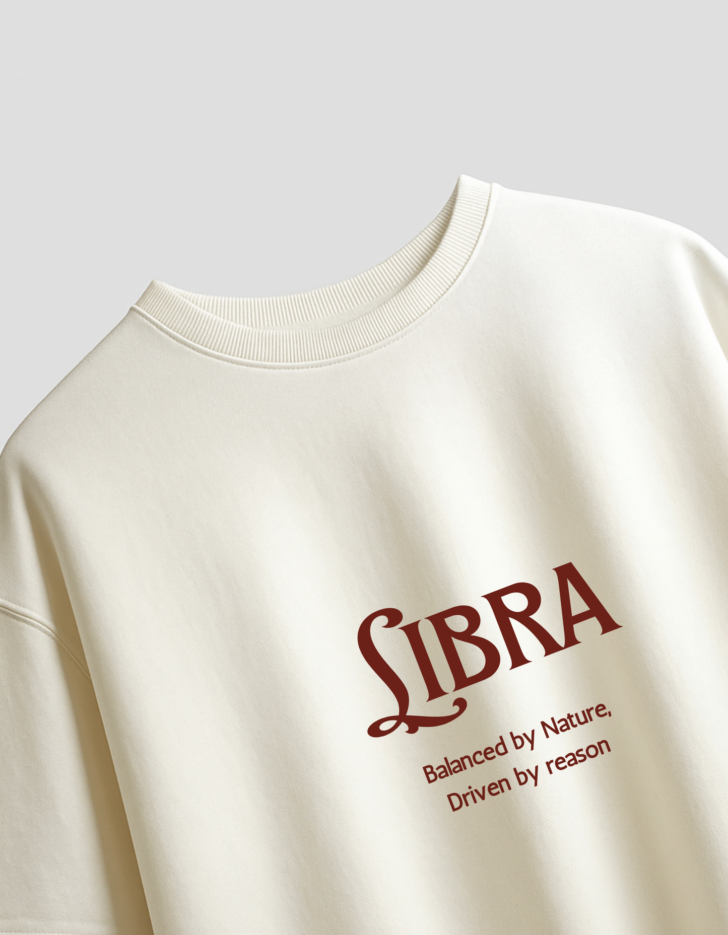सब लिखा हुआ है – Zodiac Off White Oversized T-shirt