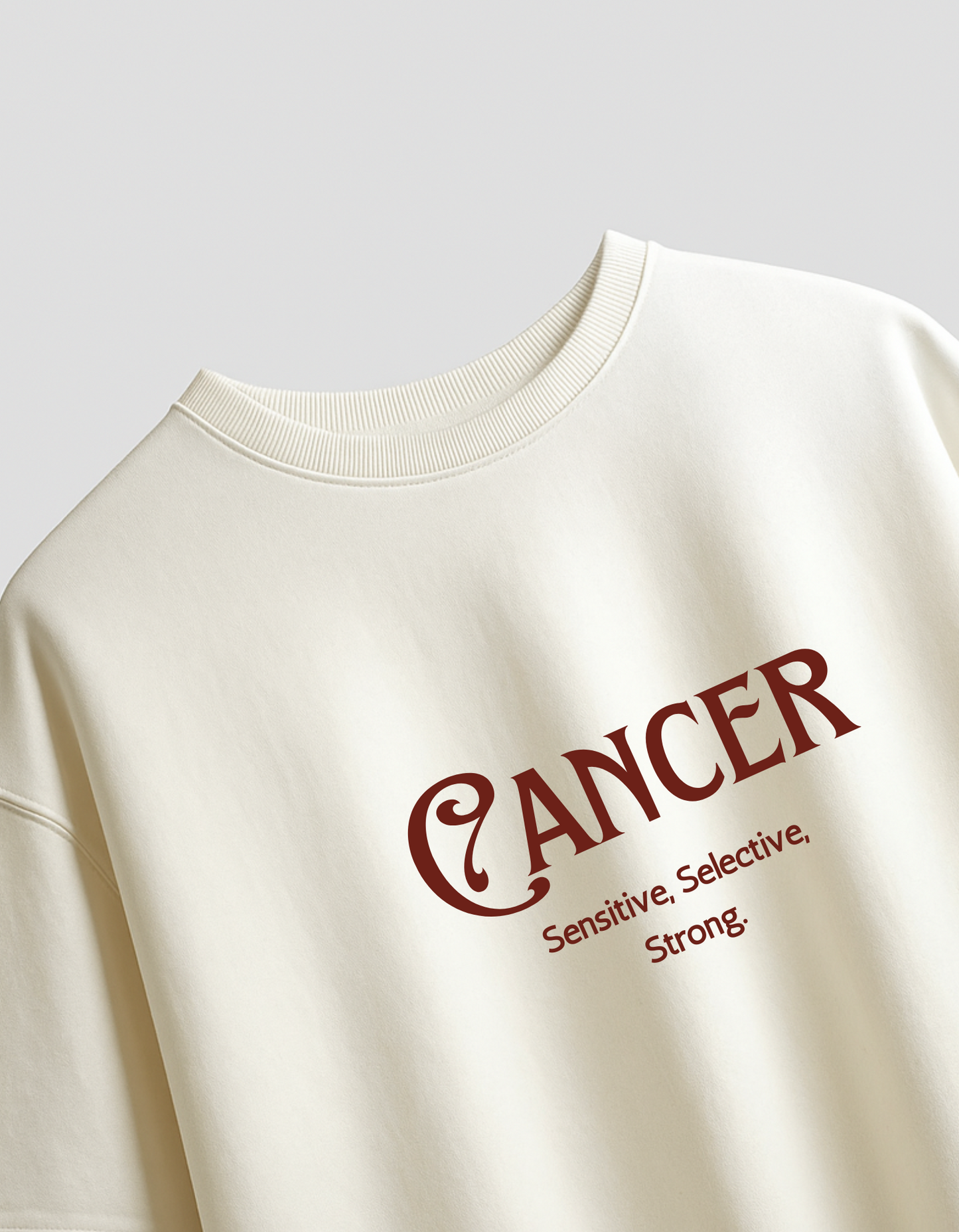 सब लिखा हुआ है – Zodiac Off White Oversized T-shirt