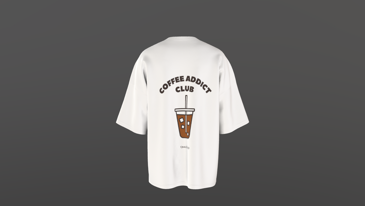 Me and my Latte against the world - For the Coffee Lovers Premium Luxe Terry Cotton Round NeckOversized T-shirt