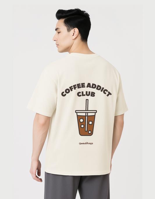 Me and my Latte against the world - For the Coffee Lovers Premium Luxe Terry Cotton Round NeckOversized T-shirt