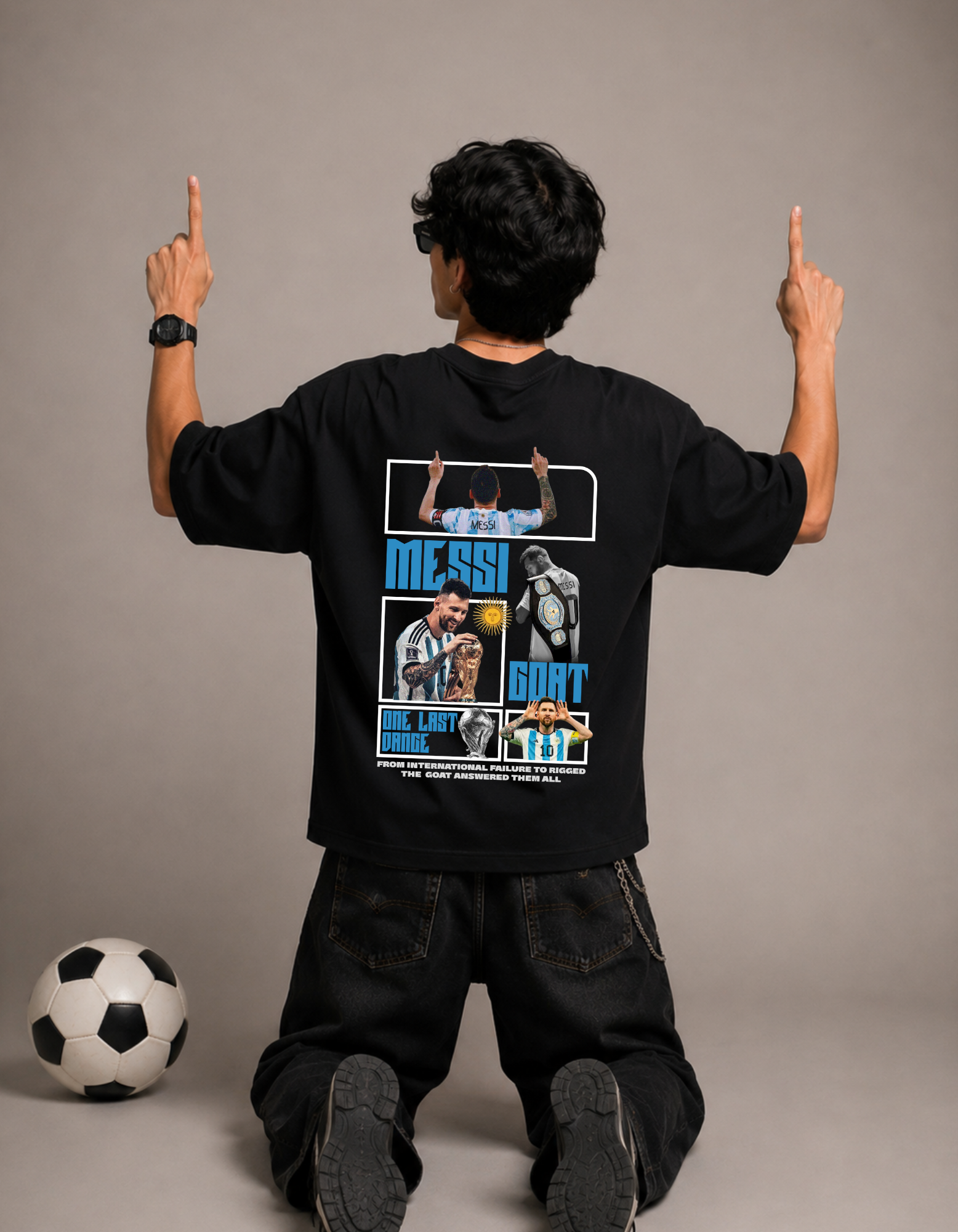 Argentina edition ft. Messi oversized Tshirt