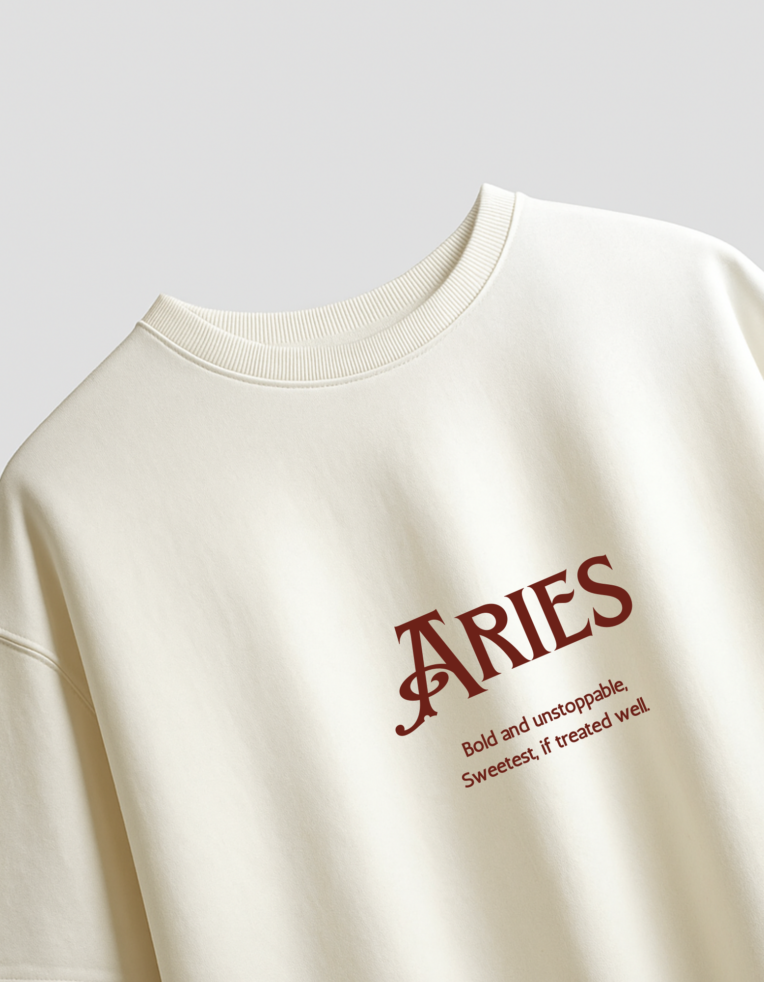 सब लिखा हुआ है – All 12 Zodiacs Off White Oversized T-shirt