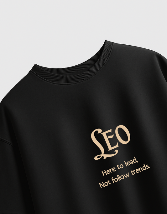 सब लिखा हुआ है – Zodiac Black Oversized T-shirt