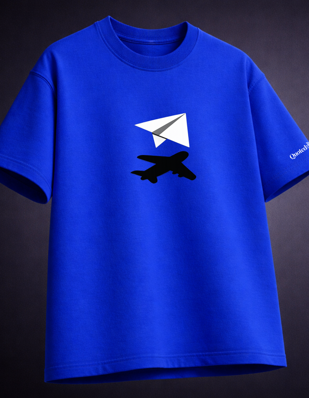 Be Delusional- The Motivational Blue Oversized T-shirt
