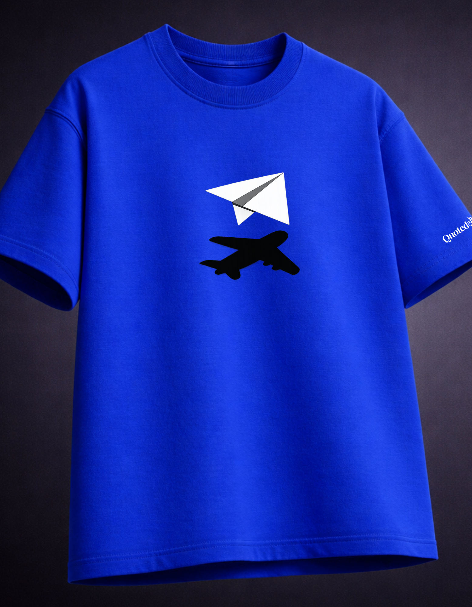 Be Delusional- The Motivational Blue Oversized T-shirt
