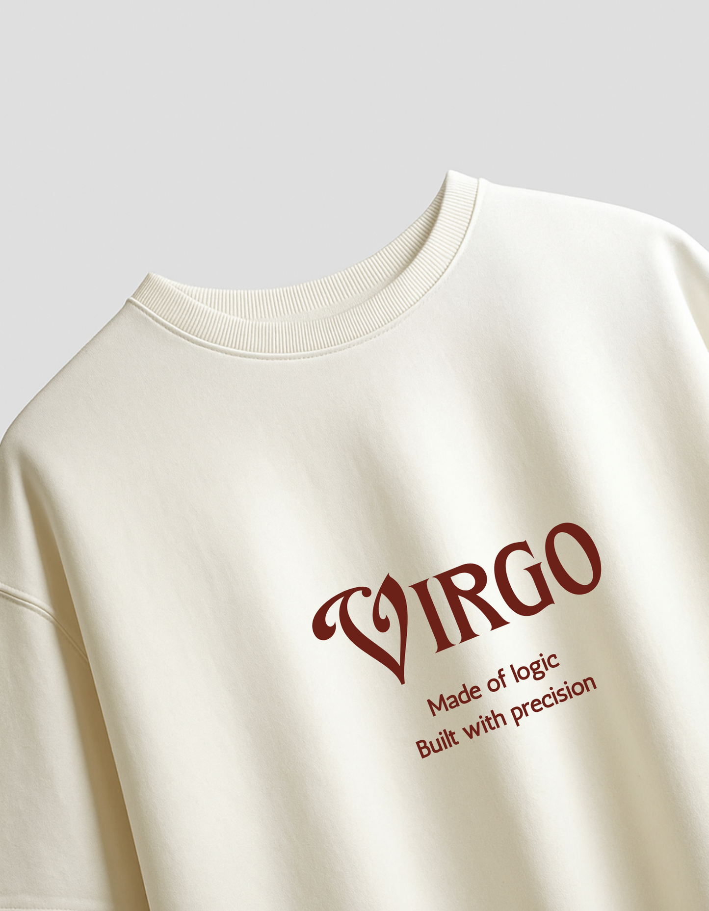 सब लिखा हुआ है – Zodiac Off White Oversized T-shirt