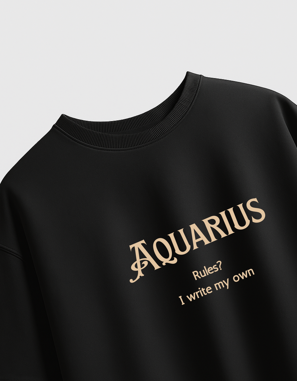 सब लिखा हुआ है – All 12 Zodiacs Black Oversized T-shirt